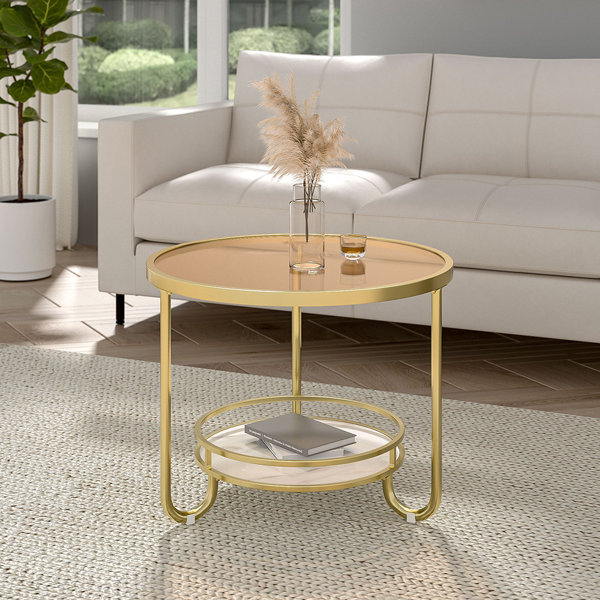 Fairmont Park Kulas Glass Top 3 Legs End Table Wayfair.ie